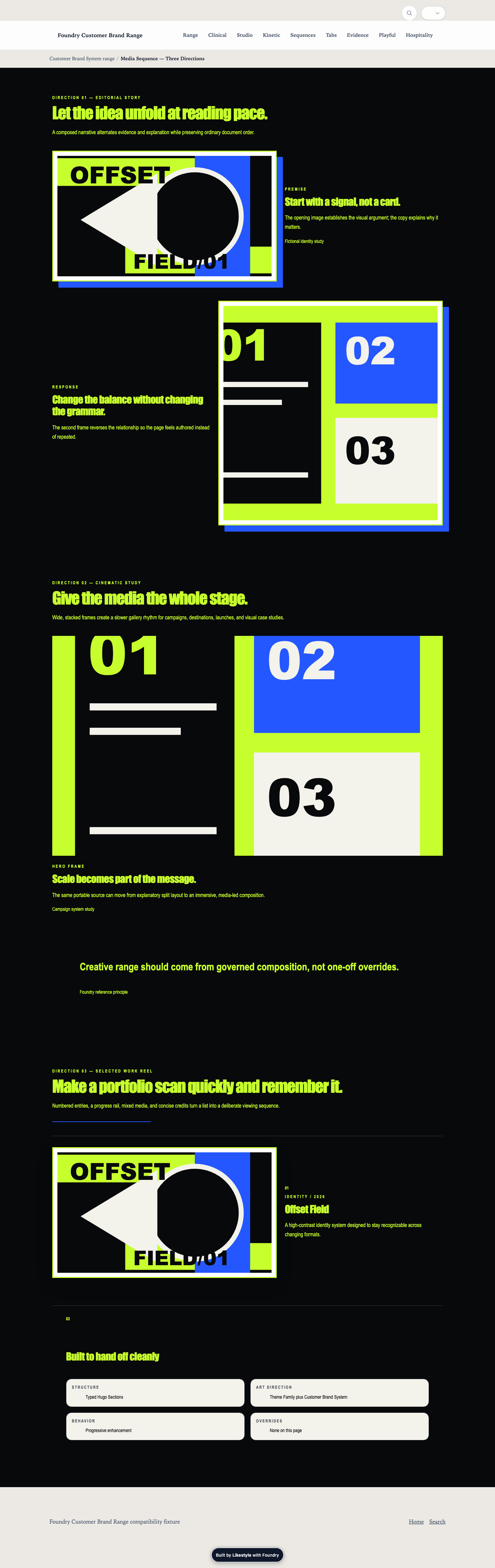 Media Sequence Creative Range Demonstration preview