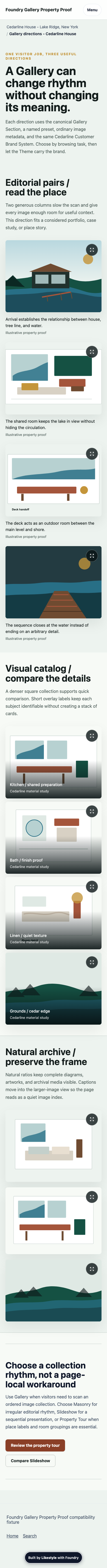 Gallery Creative Range Demonstration evidence