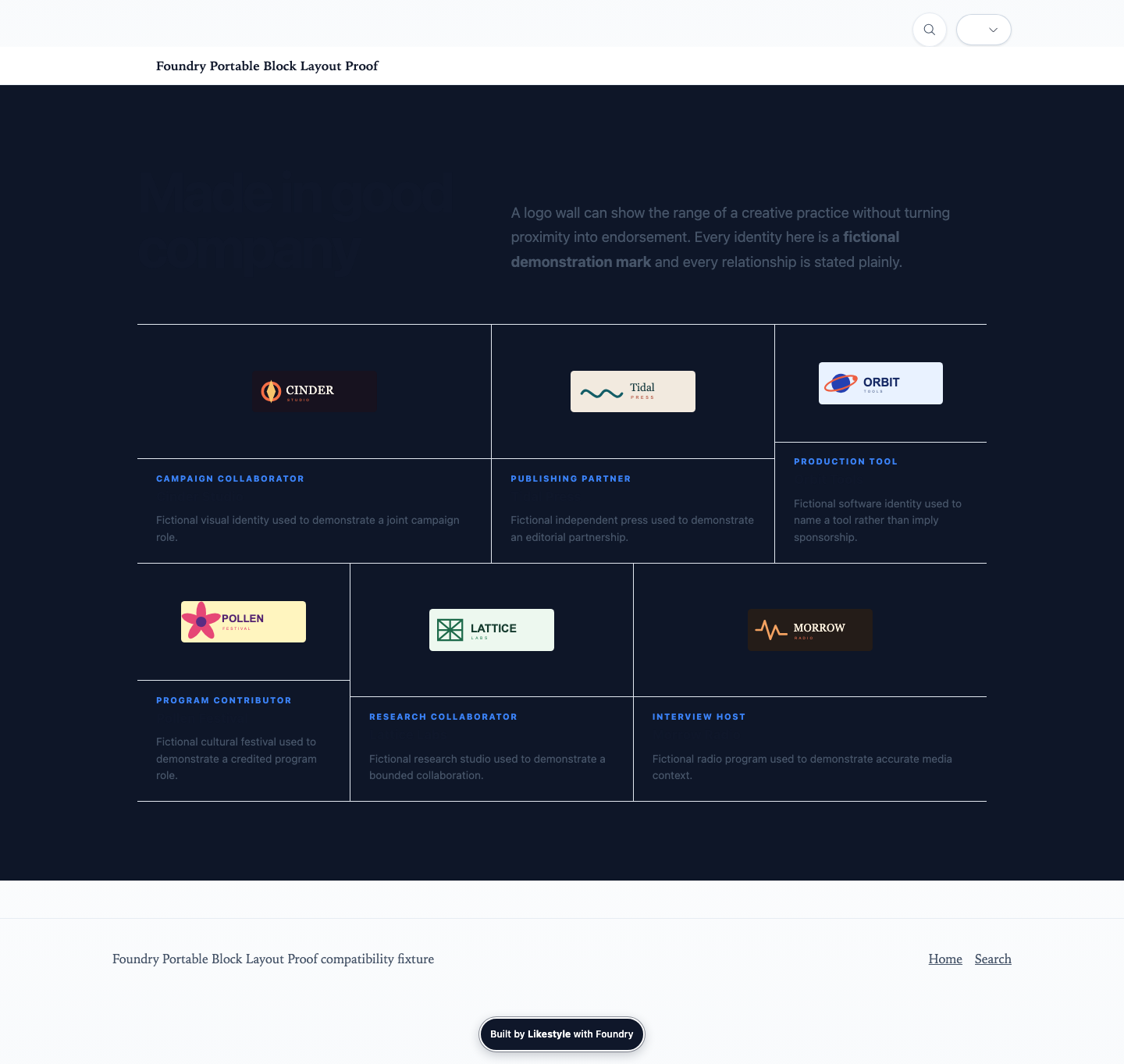 Logo Cloud shown in Foundry visual evidence