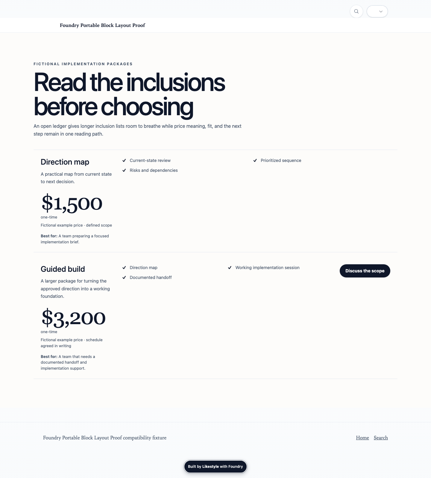 Pricing Tiers Creative Range Demonstration evidence