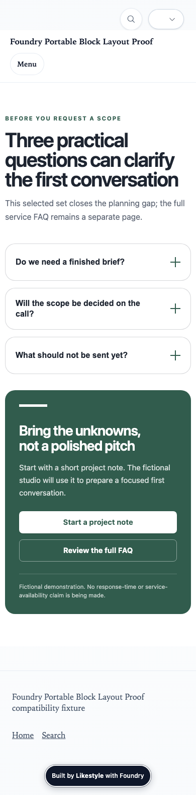 FAQ Follow-up Creative Range Demonstration evidence