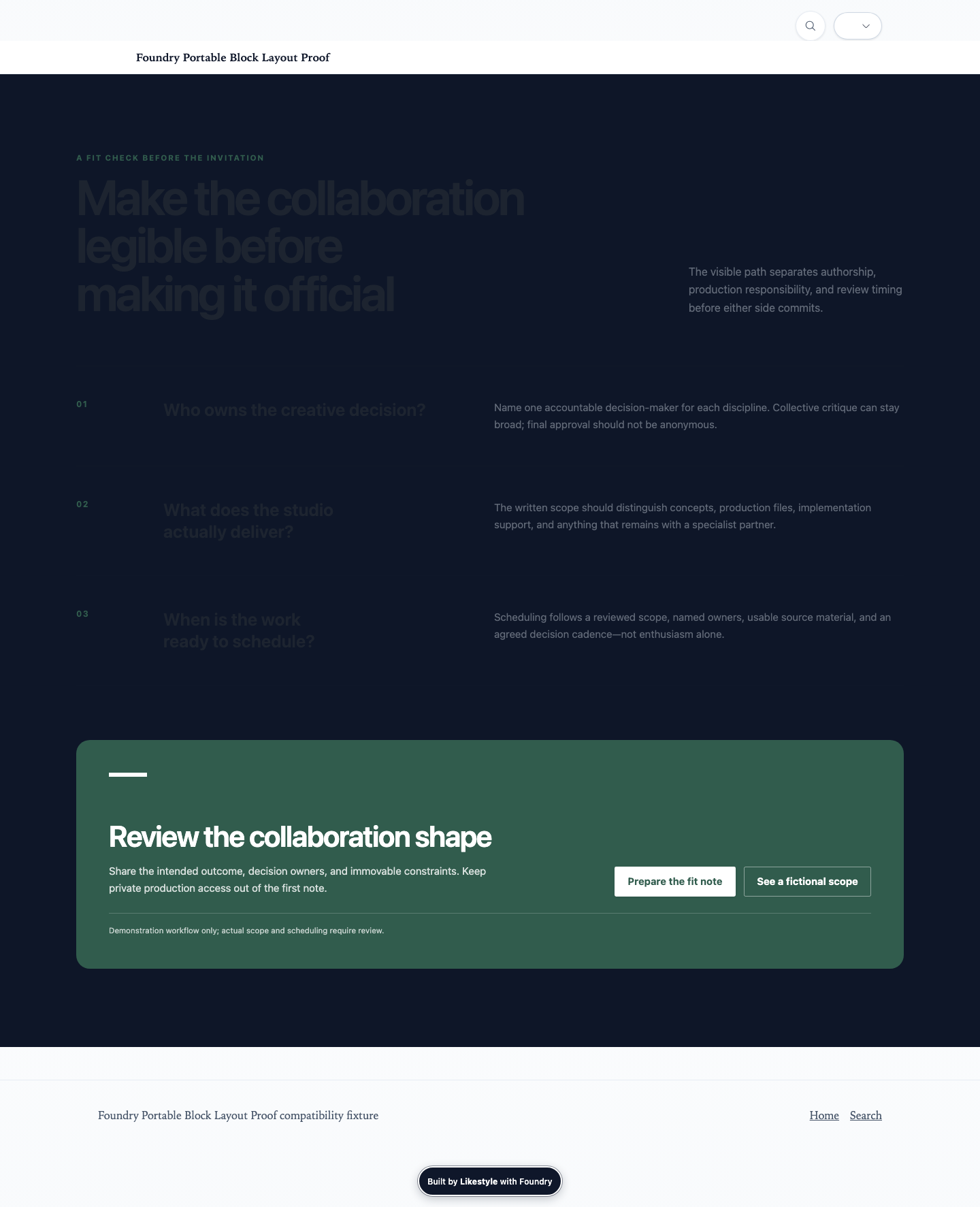 FAQ Follow-up Creative Range Demonstration evidence