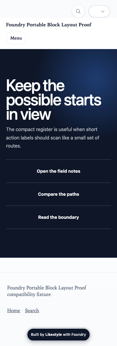CTA Button List Creative Range Demonstration evidence
