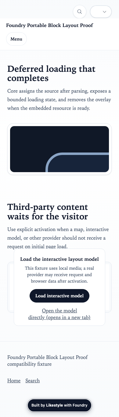 Embed Loading and Activation Demonstration evidence